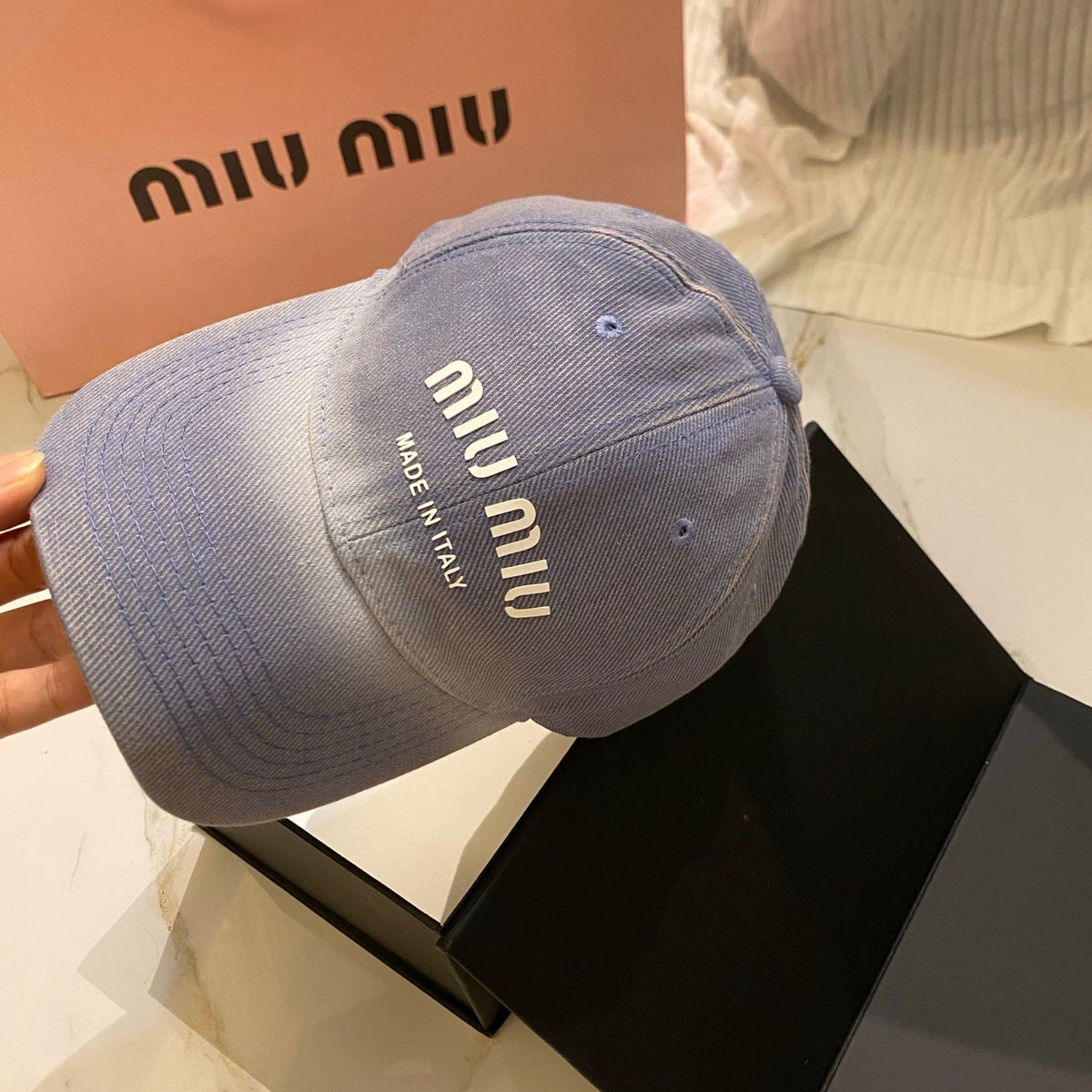 Miu Miu Gradient Washed Baseball Cap